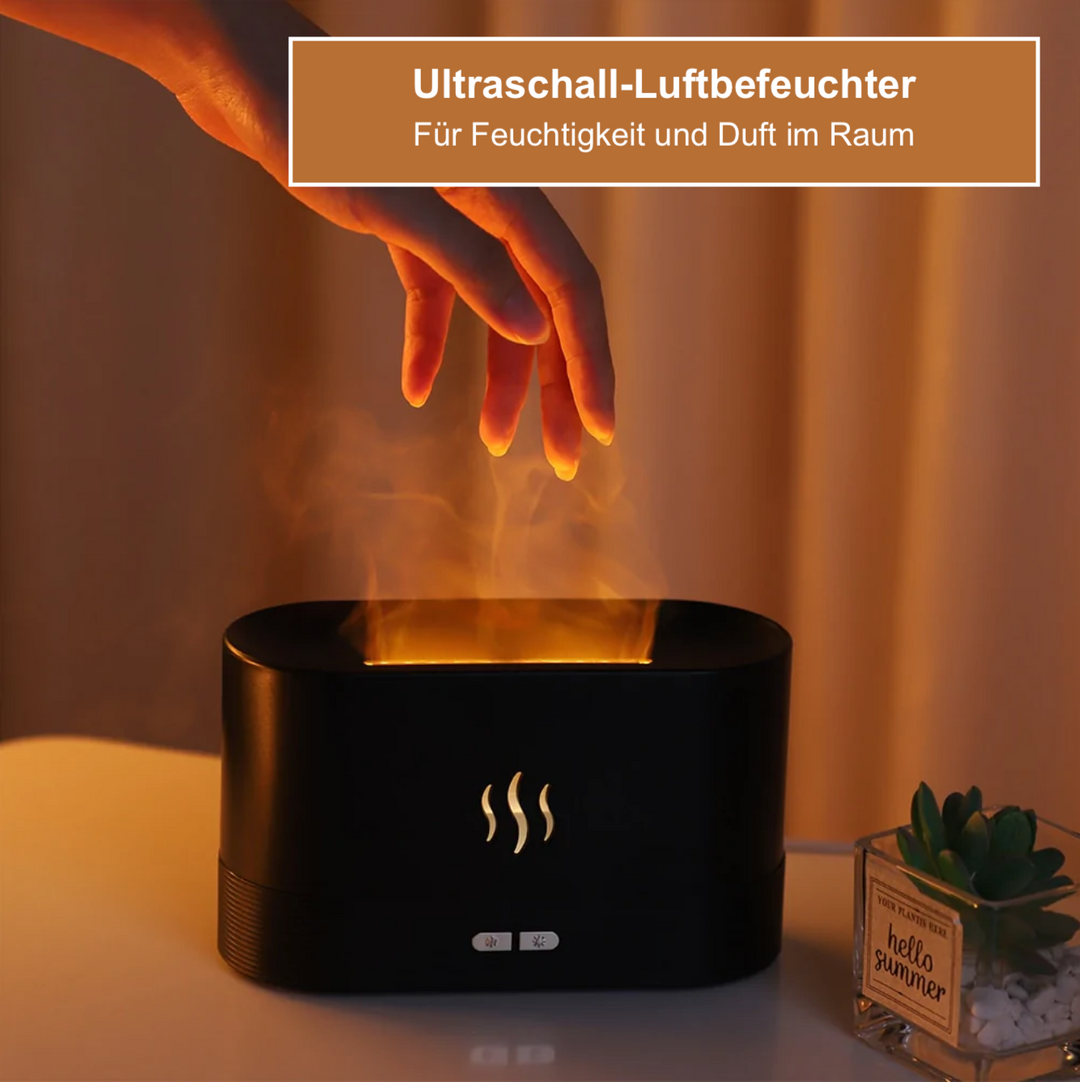 Houmee® Aroma Luftbefeuchter mit Feuer-LED