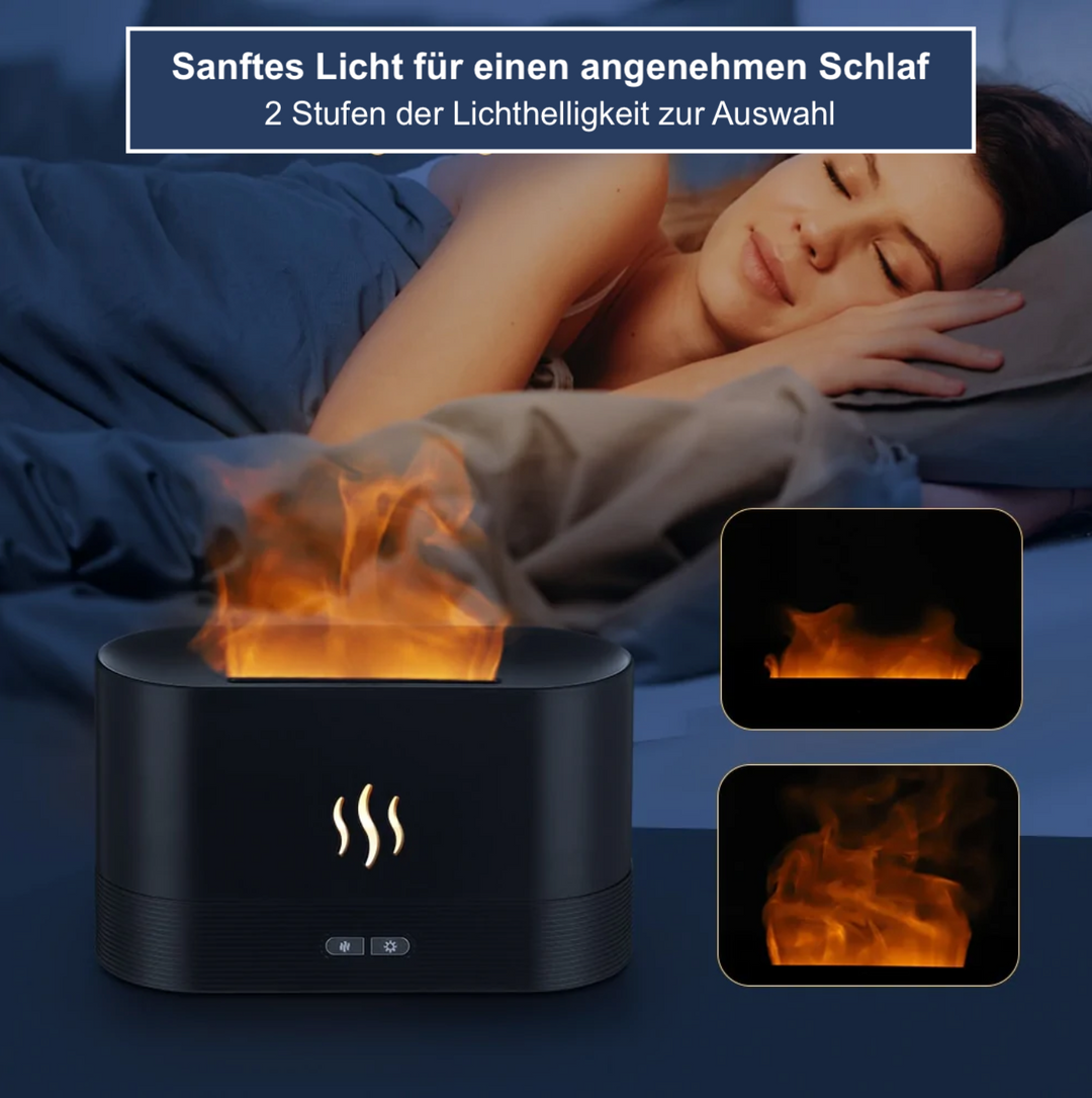 Houmee® Aroma Luftbefeuchter mit Feuer-LED