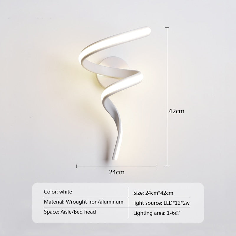 Houmee® Wandlampe LED  "Spiral"