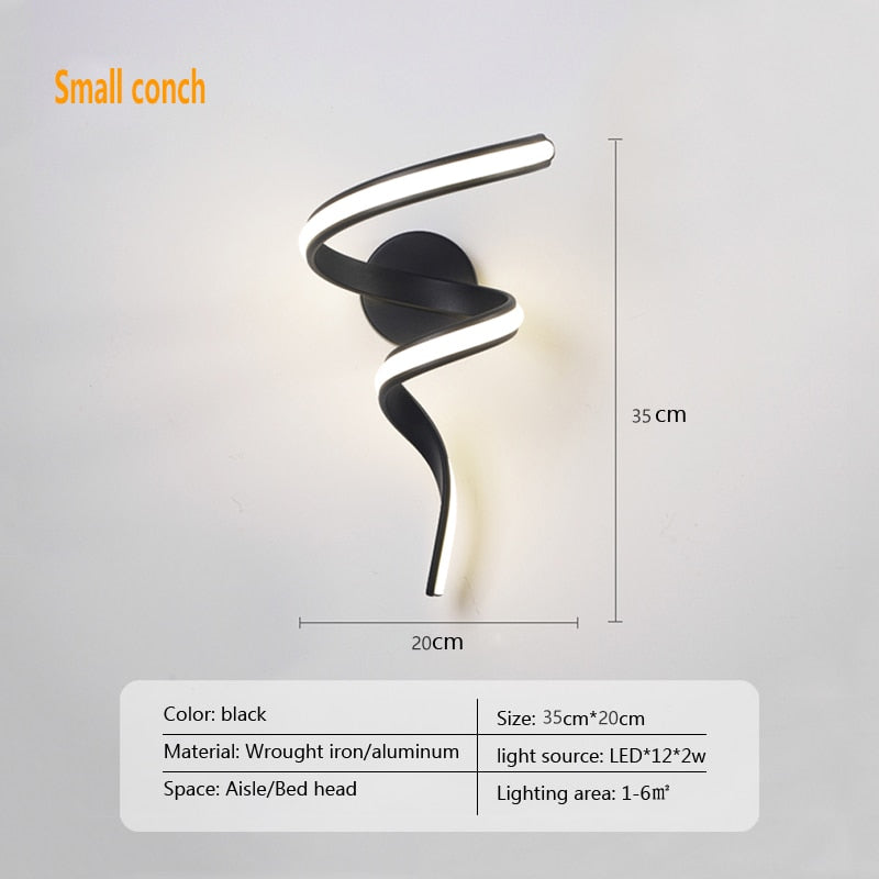 Houmee® Wandlampe LED  "Spiral"